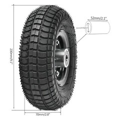 4-Pack Front Rear 9×3.50-4 Tire on Wheel for Mobility Scooter Wheelchair Mower