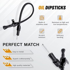 700R4 4L60E 4L80E Trans Flexable Stainless Braided Hose Dipstick Compatible with