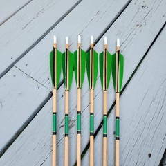 Half Dz 11/32 Cedar Arrows 31″ RW Fletch 5″ 30-40# With 125gn Field Points