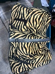 All Purpose English Saddle Pad Yellow Animal Print Tiger Stripe
