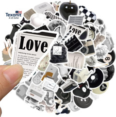 Aesthetic Stickers Black and White Sticker Pack 60PCS, Y2K Sticker for Laptop De