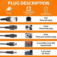 42V 2A Adapter Charger for Gotrax, Jetson, Razor, Swagtron For 36V Battery