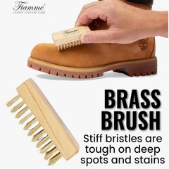 Fiamme Suede and Nubuck Cleaning Kit – Complete Brass & Nylon Brush Set, Sued…