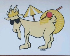🐐 GOAT USA STICKER – PINA COLADA GOAT – FREE SHIPPING – New!