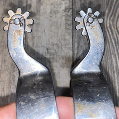 2 1/2 MYLERS TOKLAT F17 WESTERN SPURS WITH SPINNING ROWELS