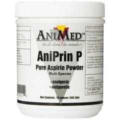 AniMed AniPrin P 16 oz Pure Aspirin Powder for Horses Analgesic Antipyretic