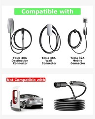 NACS EV Charging Extension Cable for Tesla, 16.4ft 240V 50A 12KW Level 1/2, Comp