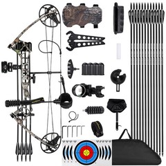 Adjustable Compound Bow Set for Adults & Teens, 0-70 Lbs Draw Weight