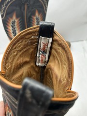 Tony Lama Men’s Western Cowboy Boots Tan Leather Black Stitching US 9 5184