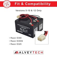 24 Volt Battery Pack for Razor E300 & E325 Scooter (7 Ah, Versions 5-10, and 12)
