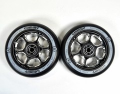 ROGUE Pro Stunt Scooter Wheels, Gummy 110mm x 24mm, 88A – Black/Black (2 Wheels)