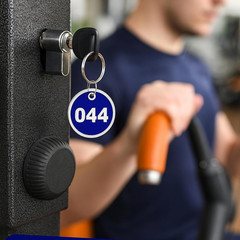Metal Key Tags 1-100 – Durable Alloy Steel Numbered Tags in Blue Sequential R…