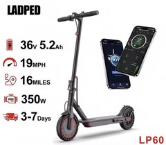 Ladped LP60 Electric Scooter 350W 8.5′ Foldable Scooter for Adults 19mph