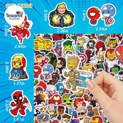 200PCS Cool Character Stickers for Water Bottles Skateboard Luggage Laptop Bumpe