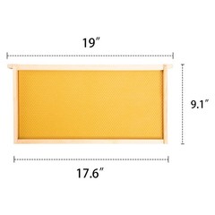 10 Pack Deep Brood Frames with Natural Beeswax – Fits 8 or 10 Frames