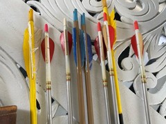 Vintage Archery Black Hawk Cravotta Brothers Swift 1816 Arrows Leather Quiver