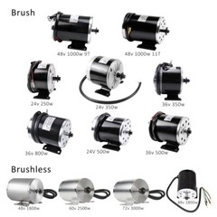 24V 36V 48V 72V 250W- 3000W Electric Motor For E bike Scooter ATV Quad Dirt Bike