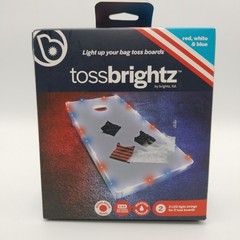 Cornhole Bean Bag Toss 2 Boards LED Light Kit Red White Blue Weather Resistant