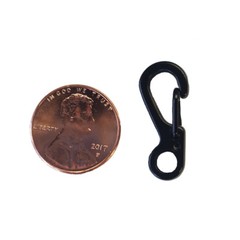 10 Pack 25mm Spring Backpack Clasp Carabiner – Black