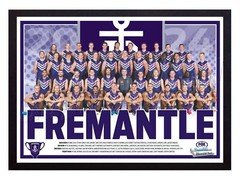 Framed 2024 Fremantle Dockers AFL Poster – 84cm x 59.5cm x 3cm