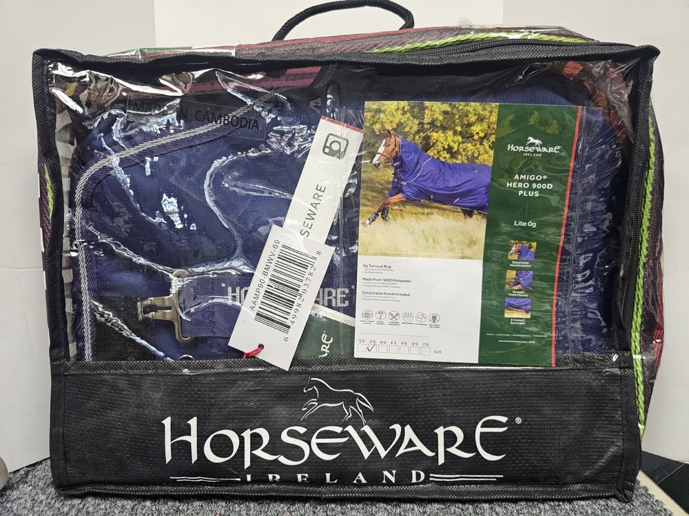 Horseware Amigo Hero 900D Plus-Lightweight Outdoor Turnout Rug w/ hood – Horse
