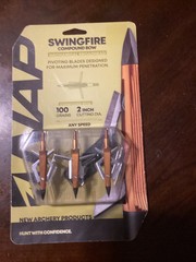 NAP Killzone Swingfire Mechanical Broadhead 100 Grain 2” Cutting Diameter