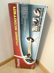 Razor Cruiser Scooter – Yellow/Red Wood Deck – Good Condition with Original Box