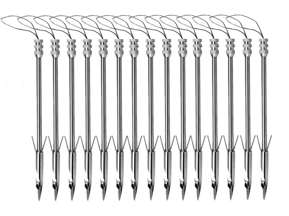 15PCS Fish Shooting Darts Slingshot Arrows Stainless Steel Fishing