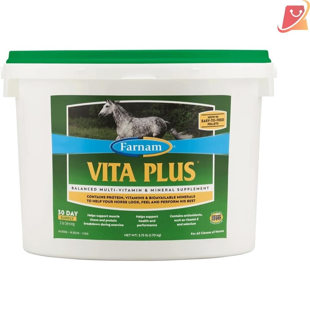 Multi-Vitamin Horse Supplement Pellets 3.75lbs Supports Health Performance Nu…