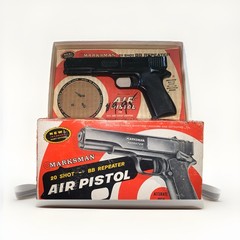 Vintage Marksman Repeater .177 BB, Darts Cal Air Pistol W/ Original Box, Manual