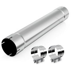 5 Inch Straight Exhaust Pipe, 5″ Stainless Steel 5 Inch with Two Clamps