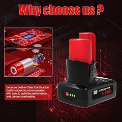 12V 6000mAh Replacement Battery for Milwaukee M12 Battery Compatible with Mil…