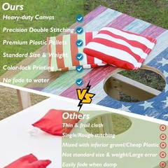 Regulation Cornhole Bags Set 8 AllWeather HeavyDuty for Yard Game
