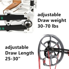 Dual-use Compound Bow Kit 30-70lbs Steel Ball Arrows Archery Outdoor Shoot RH LH