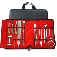 10 in 1 Farrier Tools Kit Professional Horse Hoof Trimming Nipper Rasp Hammer