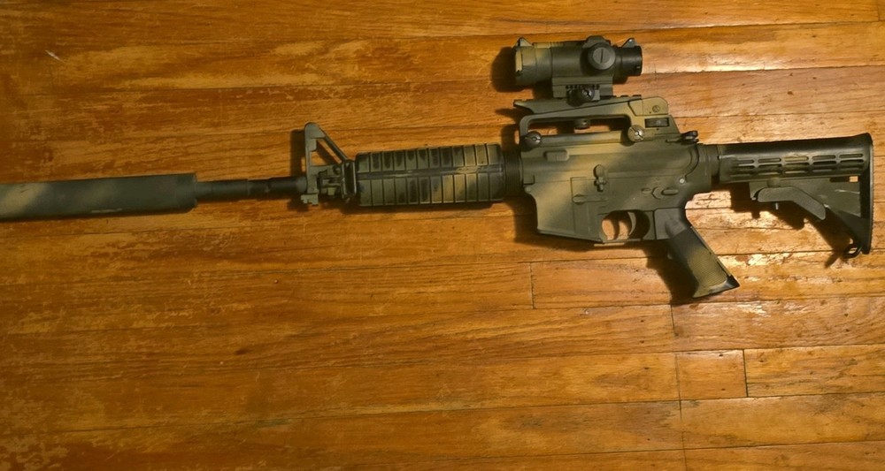 LCT M4 Carbine AEG w/ Red Dot, Carry Handle, Mag, Stock, Suppressor