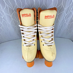 IMPALA Roller Skates Quad Women’s Size 11 Mimosa Indoor Tan Orange Derby Skates