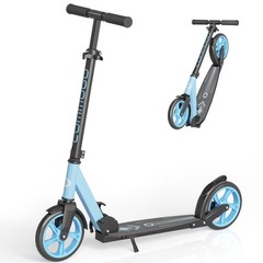 Adjustable Kick Scooter for Adults Teens Kid Foldable Scooter 8IN Big Wheels