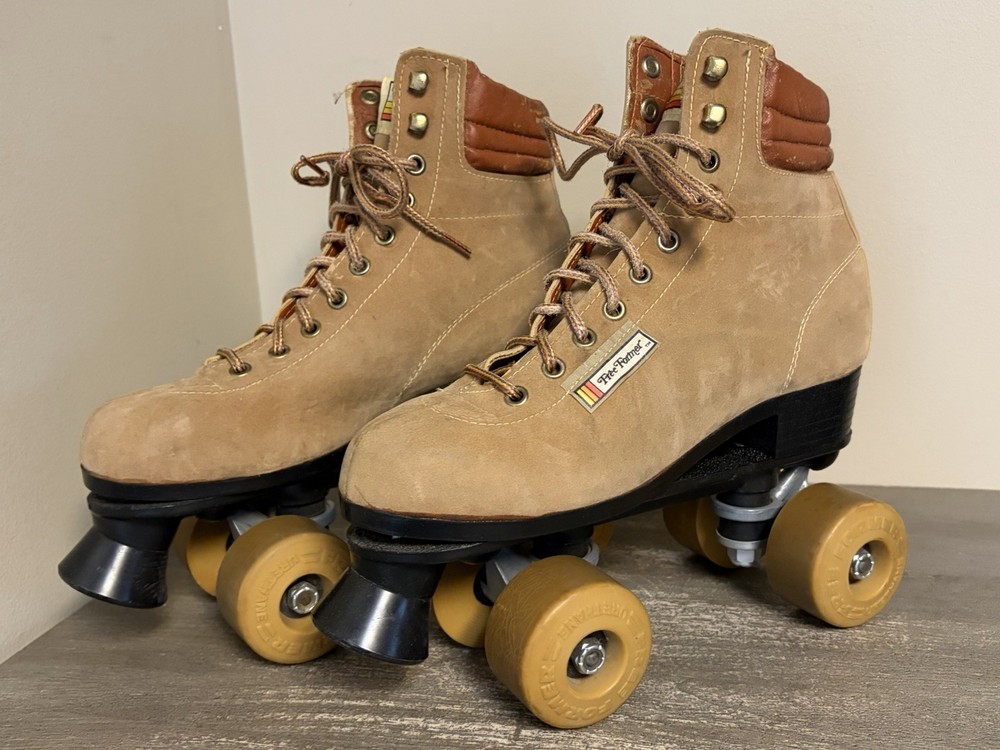 Vintage Free Former Roller Skates Brown Suede Men’s Size 6 Women’s 8