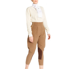 Cropped Baggy Style Khaki Riding Jodhpurs Pants Hunting Polo Breeches Victorian