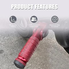 Universal 8mm Foot Pegs 90 Degree Foldable Motorcycle Footpegs CNC Anti Kit Red