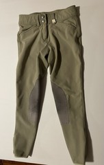 Romfh Women’s Breeches 24R Beige Gray Cotton Blend Equestrian