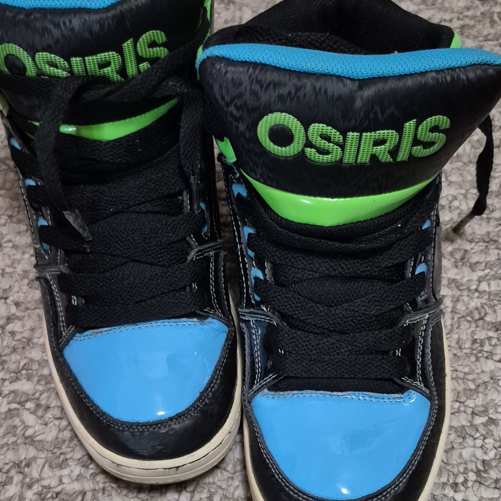 Osiris Men’s High-Top Skateboarding Shoes Black Blue Green