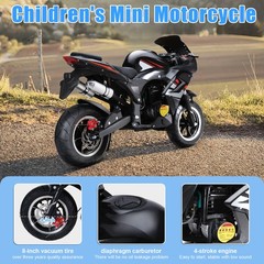 50cc 4-Stroke Pocket Rocket Motorcycle 8″ Wheels Dual Headlights Disc Brakes