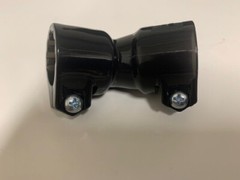 ACI Spyder 45 degree hopper elbow. Smoke. Fits 7/8″ feed necks.