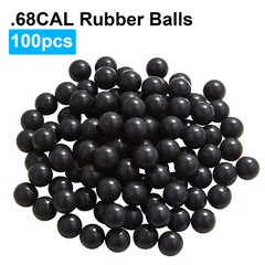 .68 Cal 100T Rubber Balls Ammo Paintballs Training Defense Marker Fit Umarex T4E