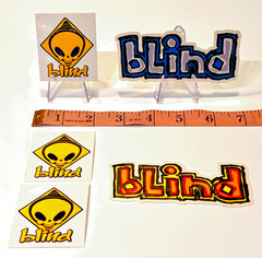 Blind Skateboards Sticker Lot 5 Vintage 90s Reaper Logos