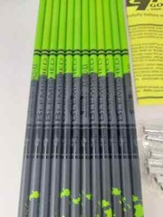 12pk Gold Tip BLEMISHED Name The Game 400 Levi Morgan Shafts w Inserts & Nocks