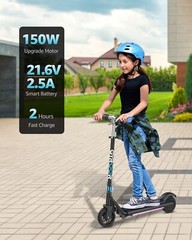 MIHOVER H30MAX 150W 10mph Speed Kids Electric Scooter For 6-12 Years Old-Blue