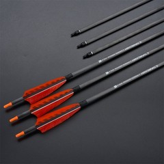 32″ Carbon Arrows SP400 Turkey Feathers for Recurve/Compound Bow Hunting Target
